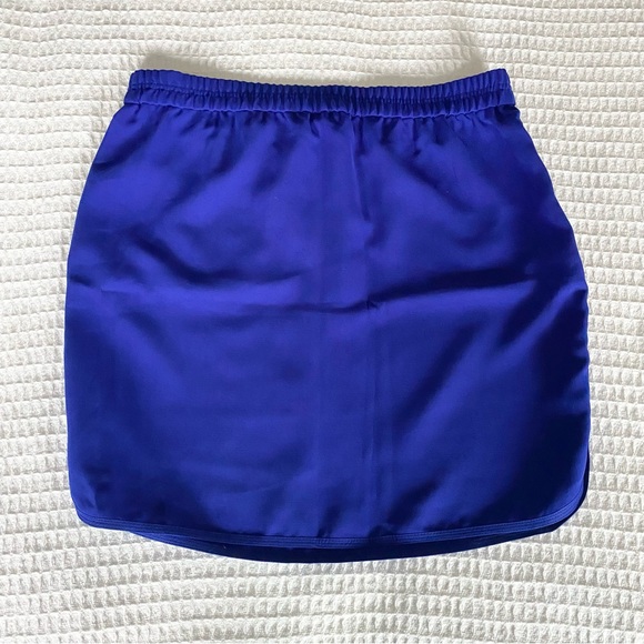 J. Crew factory royal blue crepe skirt curved hem size 14 - Picture 6 of 9